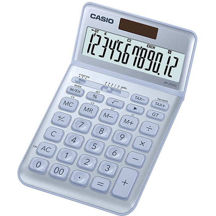 Casio My Style JW-200SC-BU Calculadora de Sobremesa 12 Dígitos Azul