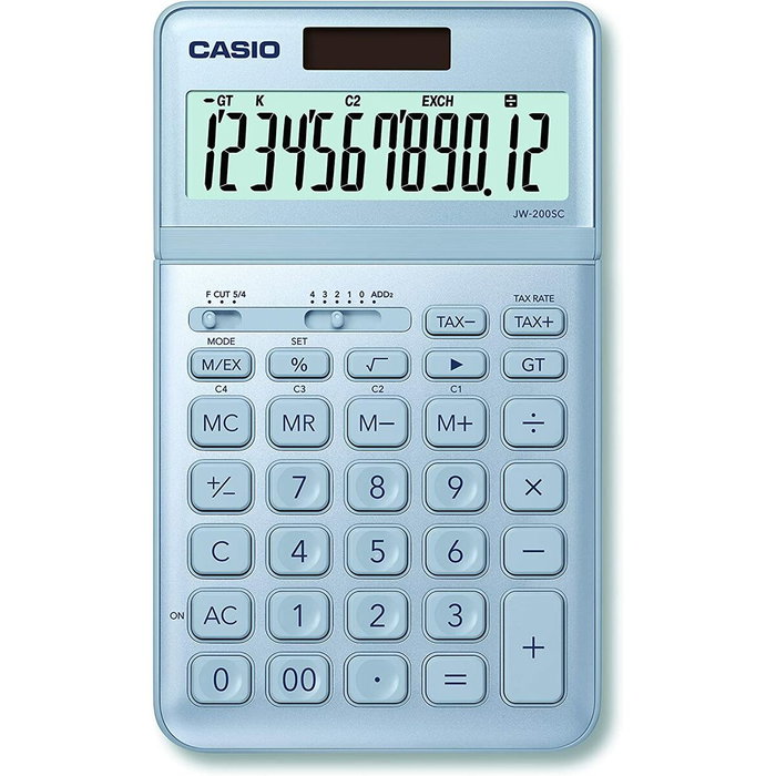 Casio My Style JW-200SC-BU Calculadora de Sobremesa 12 Dígitos Azul