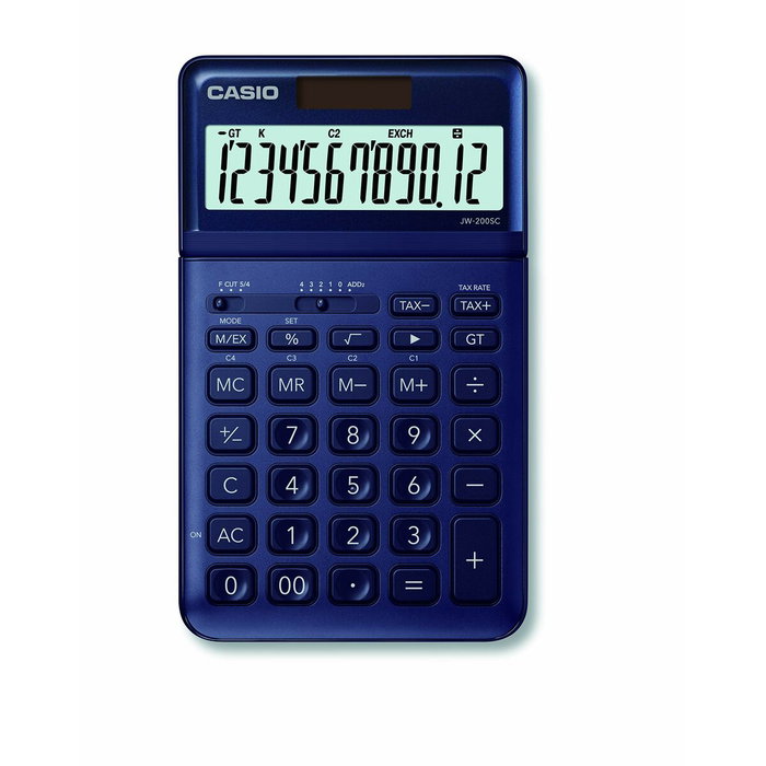 Casio Calculadora de Oficina de 12 Dígitos con Ajuste de Pantalla - Azul Oscuro Casio Calculadora de Oficina de 12 Dígitos con Ajuste de Pantalla - Azul Oscuro