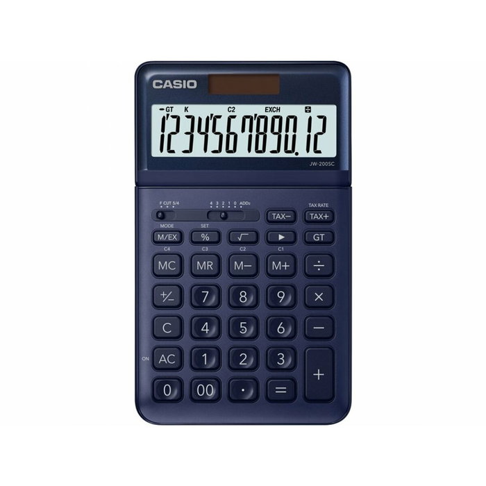 Casio Calculadora de Oficina de 12 Dígitos con Ajuste de Pantalla - Azul Oscuro Casio Calculadora de Oficina de 12 Dígitos con Ajuste de Pantalla - Azul Oscuro