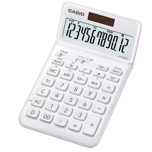CASIO Calculadora 12 dígitos con ajuste de pantalla - blanco