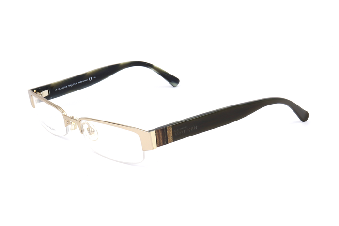 Alexander McQueen AMQ-4159-R2E Gafas de Vista Dorado