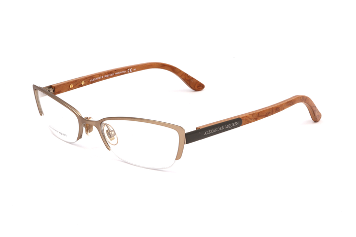 Alexander Mcqueen AMQ-4183-WCX Gafas de vista Marrón