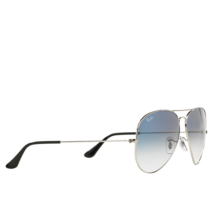 Rayban RB3025 003/3F 58 mm Gafas de Sol para Mujer y Hombre, Montura Plata, Cristales Azul Claro Degradado