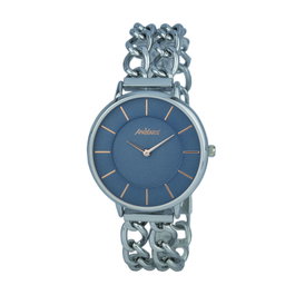 Arabians Reloj DBA2243B con esfera azul y correa de plata