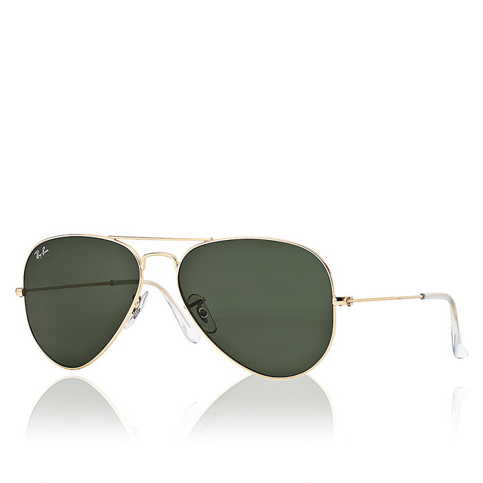 Rayban RB3025 L0205 Gafas de Sol Aviador Montura Dorada Cristal Verde 58 mm