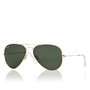 Rayban RB3025 L0205 Gafas de Sol Aviador Montura Dorada Cristal Verde 58 mm