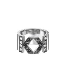 Karl Lagerfeld Anillo Klassic Karl Ombre K RG con Cristales Swarovski, Tamaño 55
