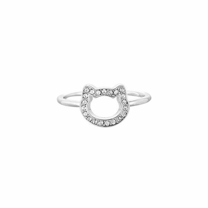 Karl Lagerfeld Anillo Klassic Karl Open Pave Choupette RG con Cristales Swarovski Gris Talla 52