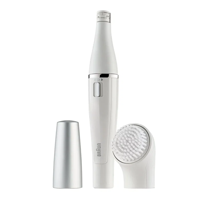Braun FaceSpa Face 810 Depiladora Facial con Cepillo de Limpieza, Blanco