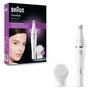 Braun FaceSpa Face 810 Depiladora Facial con Cepillo de Limpieza, Blanco
