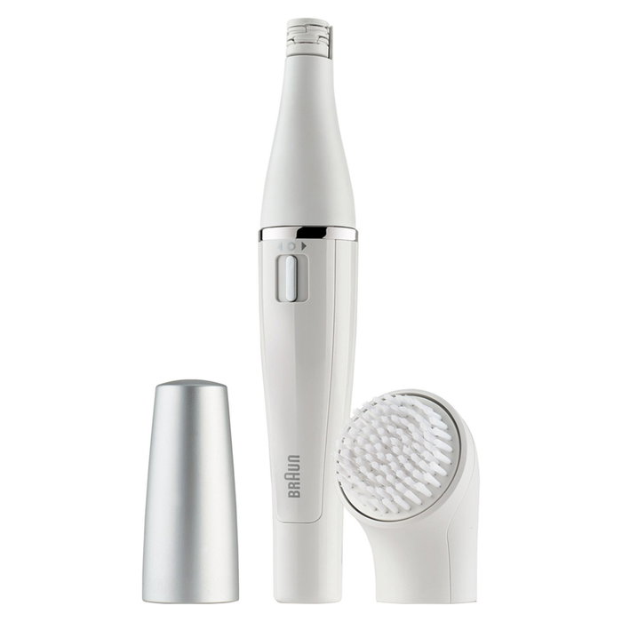 Braun FaceSpa Face 810 Depiladora Facial con Cepillo de Limpieza, Blanco