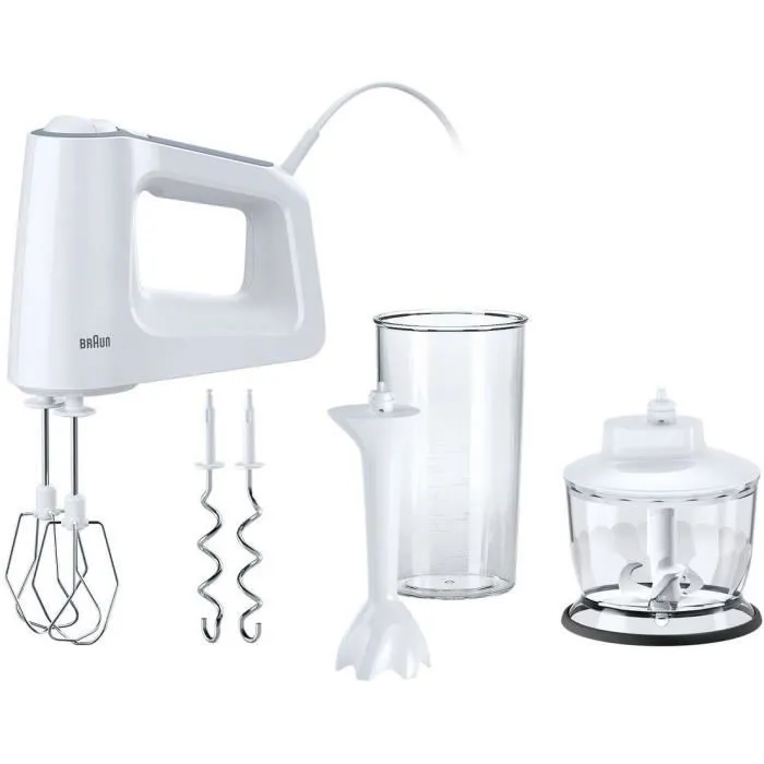 Batidora-Amasadora Braun HM 3135 WH 500 ml 500W Blanco Blanco/Gris 500 W Batidora-Amasadora Braun HM 3135 WH 500 ml 500W Blanco Blanco/Gris 500 W