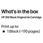 HP 302 Cartucho de tinta negro original