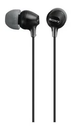 Sony Auriculares Intraurales MDR-EX15LP Alámbricos, Conector Jack 3.5mm, Cable de 1.2m, Color Negro, Modelo MDREX15LPB