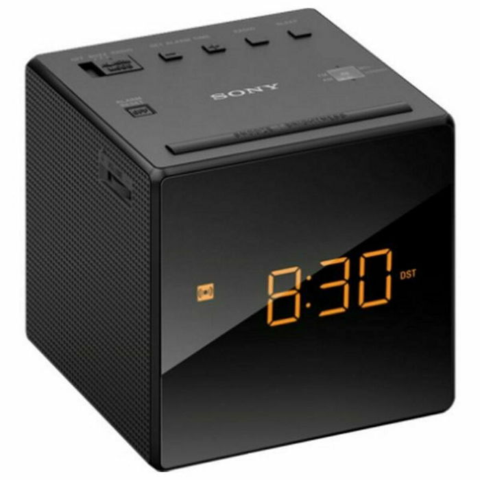 Sony ICFC1B Radiodespertador AM/FM con Ajuste Automático de Hora y Alarma Gradual - Negro