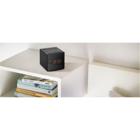 Sony ICFC1B Radiodespertador con Radio FM/AM, Alarma Progresiva y Ajuste Automático de Hora, Negro - Modelo ICF-C1