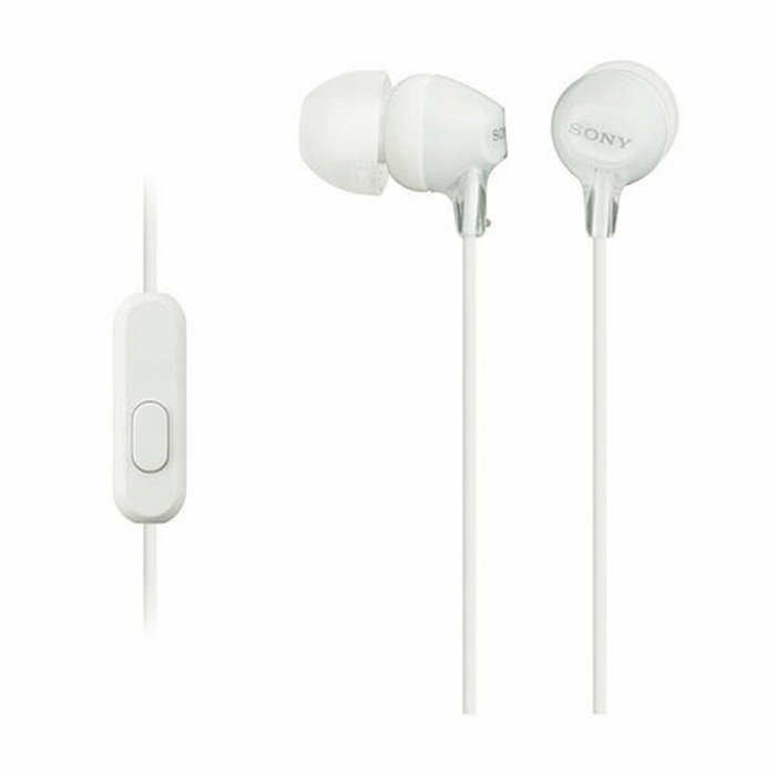 Sony MDR-EX15AP Auriculares Intrauditivos con Micrófono, Blanco