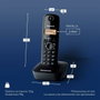 Panasonic KX-TG1611 Teléfono Inalámbrico DECT Negro