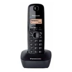 Panasonic KX-TG1611 Teléfono DECT Inalámbrico con Identificador de Llamadas, Agenda 50 Números, Pantalla LCD Ámbar y Montaje en Pared - Negro