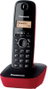 Panasonic KX-TG1611 Teléfono inalámbrico DECT Negro y Rojo