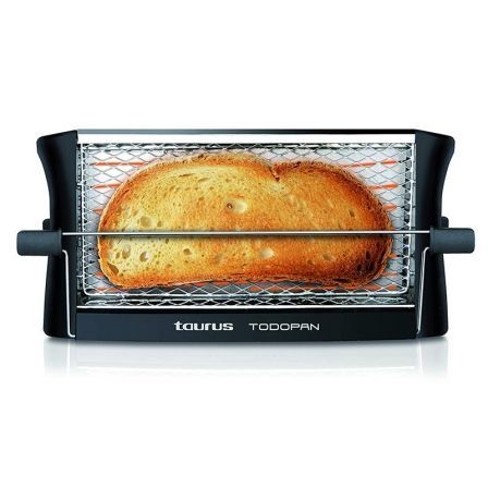 Taurus Tostadora de Pan Todopan con Varilla de Soporte y Rejilla Protectora de Seguridad, Negro