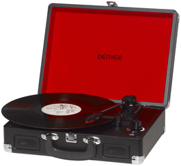 Denver VPL-120BLACK Tocadiscos Negro con velocidades 33/45/78 RPM y brazo recto