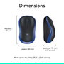 Logitech Ratón Inalámbrico M185 Azul, Fiable Plug-and-Play con 12 Meses de Batería