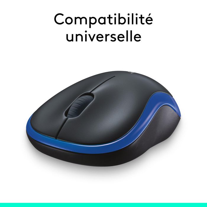 Logitech Ratón Inalámbrico M185 Azul, Fiable Plug-and-Play con 12 Meses de Batería