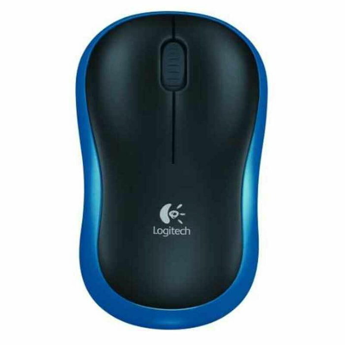 Logitech M185 Ratón Inalámbrico Óptico Negro/Azul