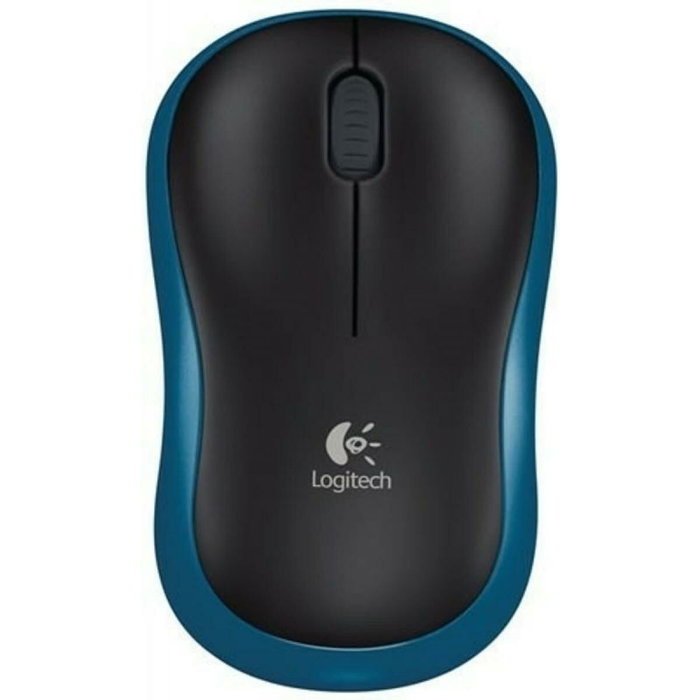 Logitech M185 Ratón Inalámbrico Óptico Negro/Azul
