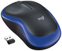 Logitech M185 Ratón Inalámbrico Óptico Negro/Azul