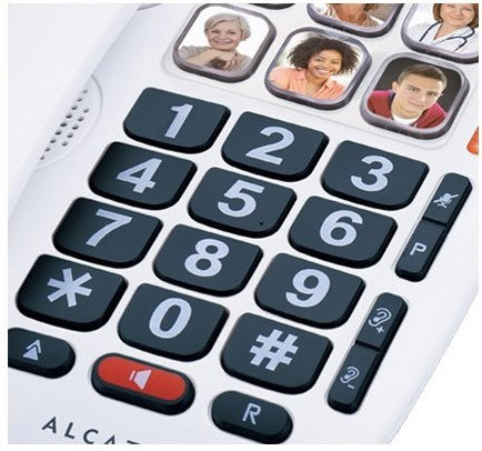 Alcatel TMAX 10 Teléfono Fijo Analógico con Altavoz Blanco