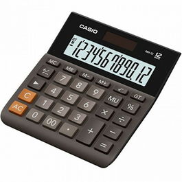 Casio Calculadora de Oficina Sobremesa MH-12B 12 Dígitos Negro