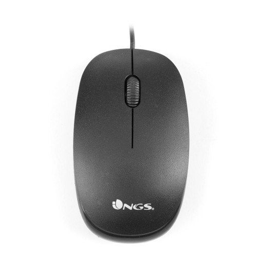 NGS Flame Ratón Óptico Negro 1000 DPI USB