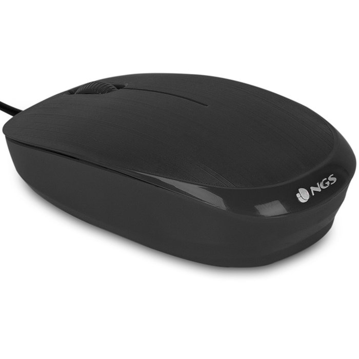 NGS Flame Ratón Óptico 1000 DPI USB Negro
