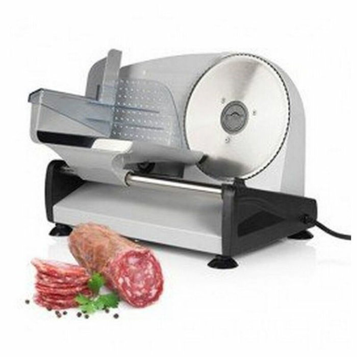 Tristar EM-2099 Cortafiambres Eléctrico 150W para Carne, Queso y Pan con Cuchilla Acero Inoxidable 19cm y Ajuste Grosor 0-15mm Tristar EM-2099 Cortafiambres Eléctrico 150W para Carne, Queso y Pan con Cuchilla Acero Inoxidable 19cm y Ajuste Grosor 0-15mm