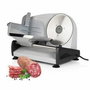 Tristar EM-2099 Cortafiambres Eléctrico 150W para Carne, Queso y Pan con Cuchilla Acero Inoxidable 19cm y Ajuste Grosor 0-15mm