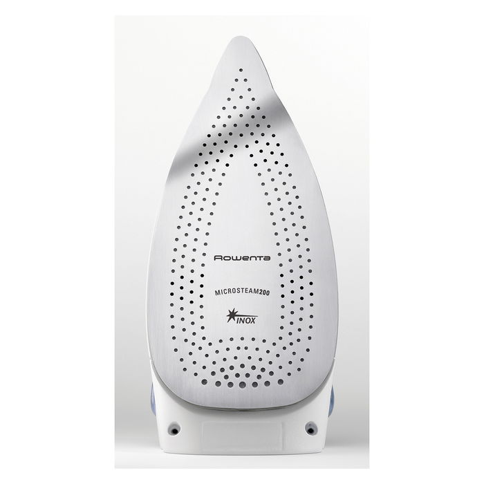 Rowenta DA1510F1 Focus Travel Plancha a Vapor de Viaje, Suela Microsteam 200, 1000W, Vapor 45 g/min, Doble Voltaje 120-240V, Azul/Blanco con Funda