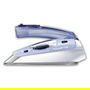 Rowenta DA1510F1 Focus Travel Plancha a Vapor de Viaje, Suela Microsteam 200, 1000W, Vapor 45 g/min, Doble Voltaje 120-240V, Azul/Blanco con Funda