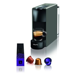 Krups Essenza Mini XN110B Máquina de Café con Cápsulas Nespresso, 19 Bar, 1310W, 0.6L, Color Gris y Negro