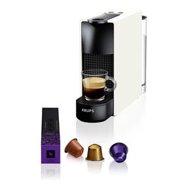 Krups XN1101 Essenza Mini Máquina de Café Nespresso, 19 bares, 1310W, 0.6L, Preparación de Espresso y Café Largo, Color Negro y Blanco