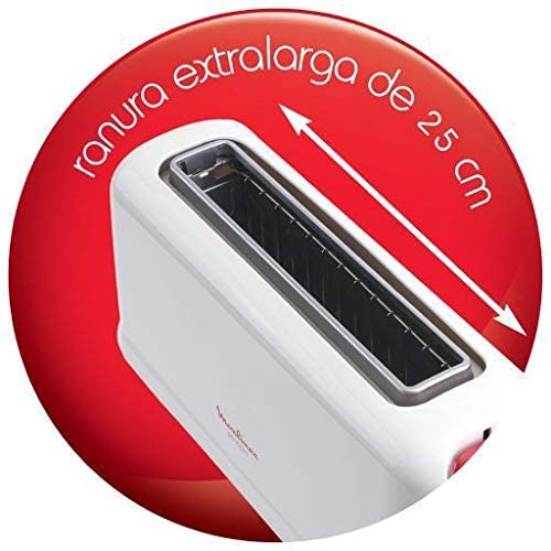 Moulinex Tostador Boca Ancha 25 cm 1000W - Tostador de Pan con Abertura Extra Ancha, 1000 Vatios