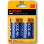 Kodak Max D LR20 Pilas Alcalinas 1.5V, Pack de 2 unidades