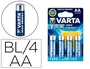 Varta Longlife Power Pilas Alcalinas AA LR06, 4 unidades