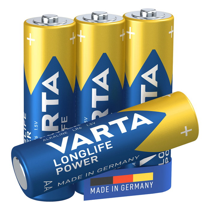 Varta Longlife Power Pilas Alcalinas AA LR06, 4 unidades