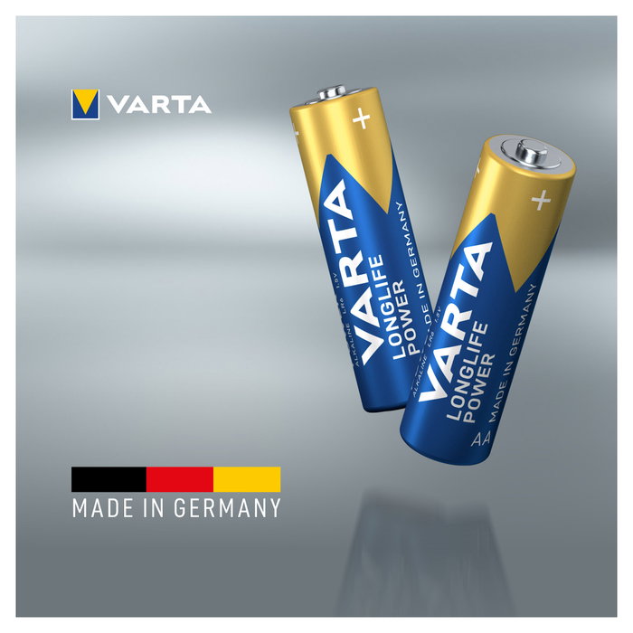 Varta Longlife Power Pilas Alcalinas AA LR06, 4 unidades