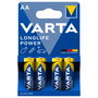 Varta Longlife Power Pilas Alcalinas AA LR06, 4 unidades
