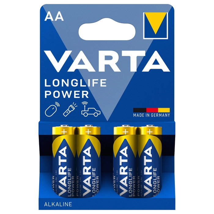 Varta Longlife Power AA LR06, Blíster de 4 unidades Varta Longlife Power AA LR06, Blíster de 4 unidades