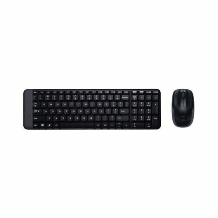 Logitech MK220 Combo de Teclado y Ratón Inalámbrico, Español, Negro